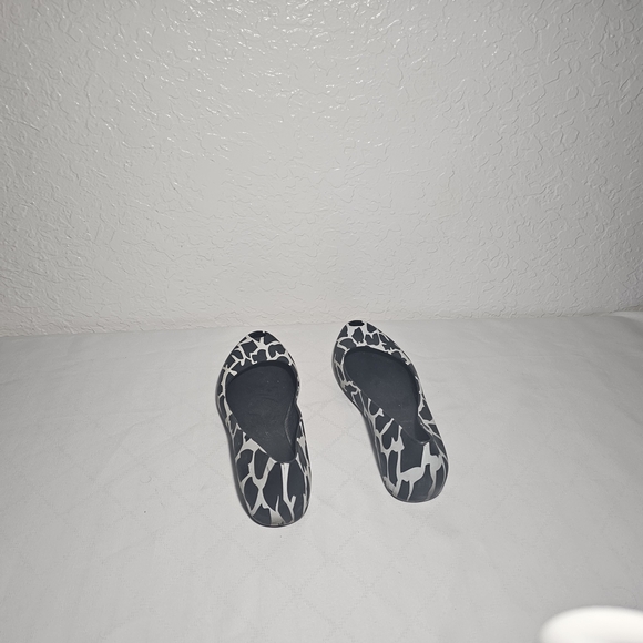 Melissa white and black animal print flats - Picture 3 of 7